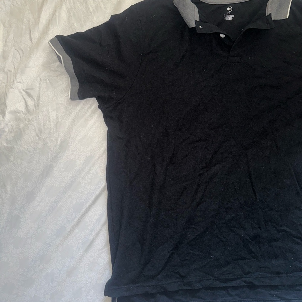 & Other Stories Black Polo Shirt
